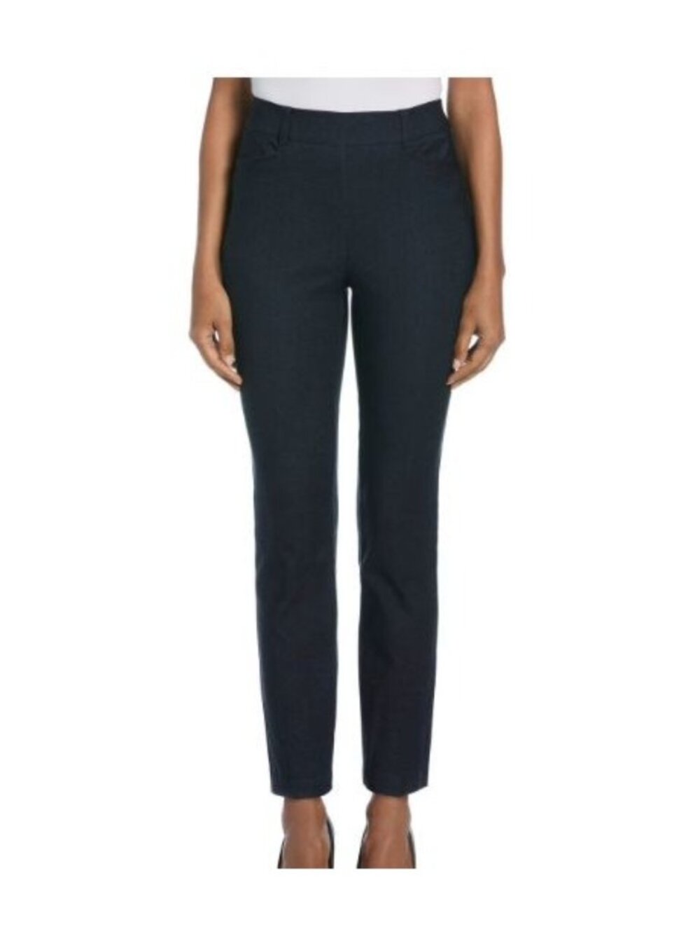 Rafaella Women's Pants 14 Pull-On Stretch Pant Indigo Rinse Blue Size 14